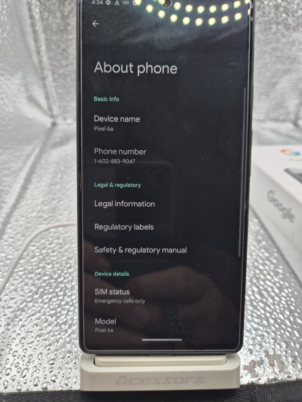 Lightly Used Google Pixel 6a 128GB Chalk (White) Factory Unlocked - Picture 4 of 13